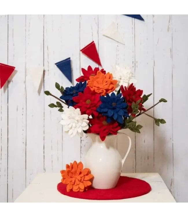 Flag line - garland felt 2 metres - red white blue