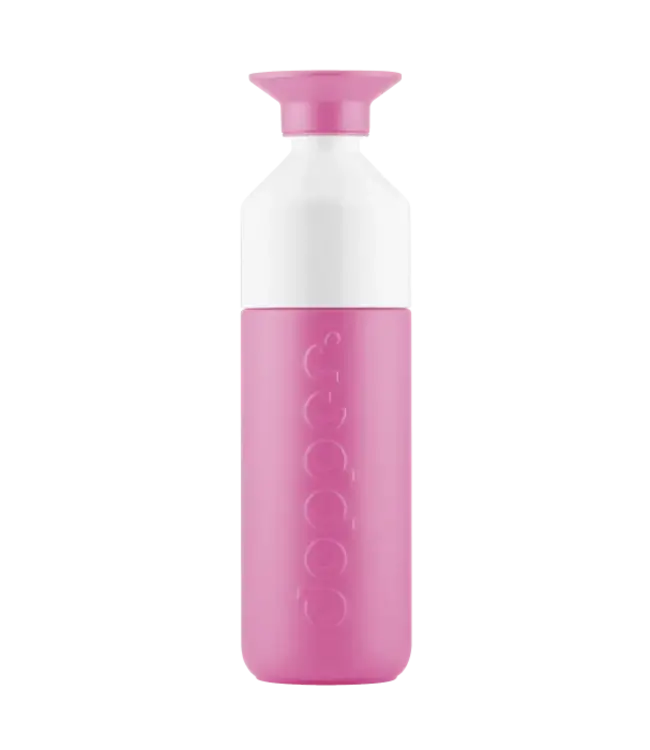 Dopper Steel insulated fles en beker 580 ml - fuchsia -Pelican Pink