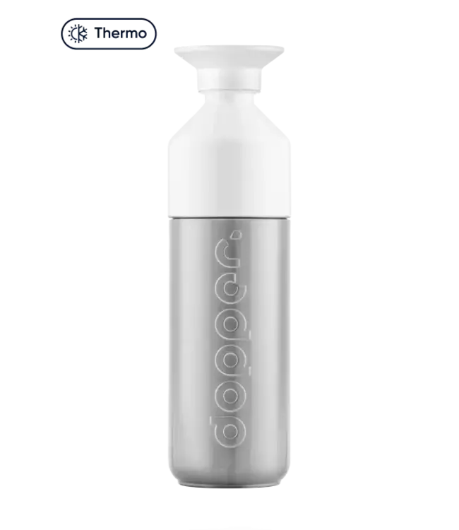 Dopper Steel insulated fles en beker - 580 ml - Zilver