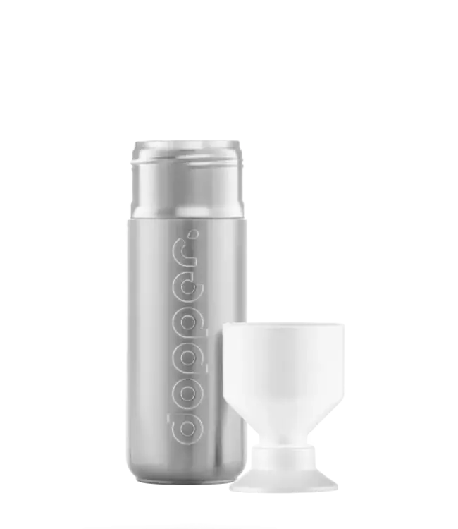 Dopper steel insulated bottle and cup - volume 580 ml - Silver