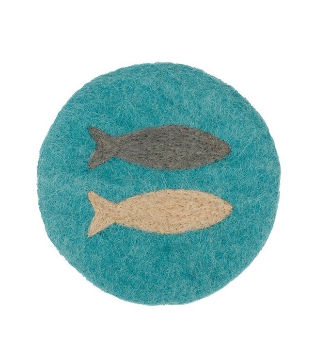 Onderzetter glad vilt rond D20 cm - Beachlife