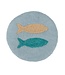 Coaster 20 cm round Beachlife with fish