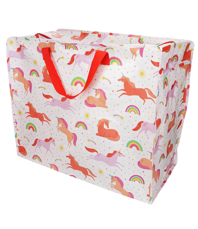 Big storage bag Unicorns recycled plastic 55cm