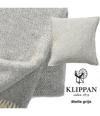 Klippan Sierkussenhoes wol Stella grijs-ecru 45x45cm