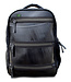 Rubber backpack H45x W33cm with grey zippers