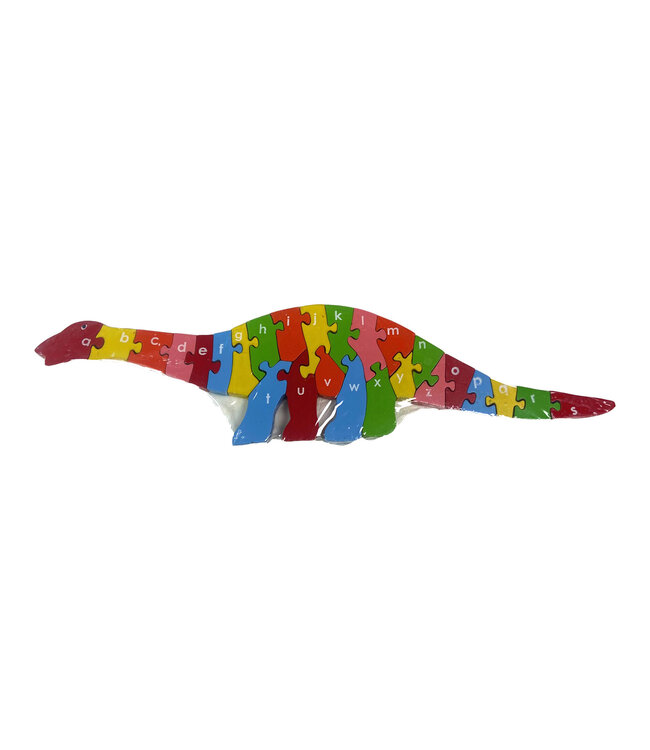 Wooden puzzle Dinosaur with alphabet - 40 cm