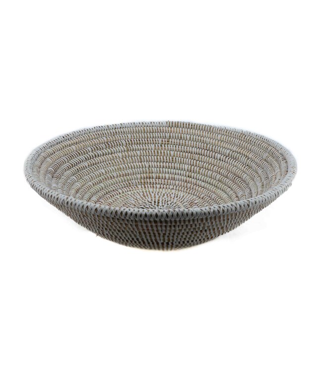 Straw basket white - diameter 50cm