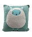 Cushion turquoise blue with white sheep - 45x45 cm