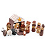 SjaalmetVerhaal Felt nativity set brown - beige - 12-pieces - H 15 cm
