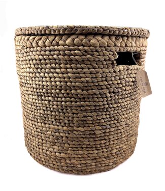 FairbyGaya Basket water hyacinth rectangled with handles L40xW29xH25cm