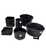 Basket black recycled rubber D18 x H12,5cm