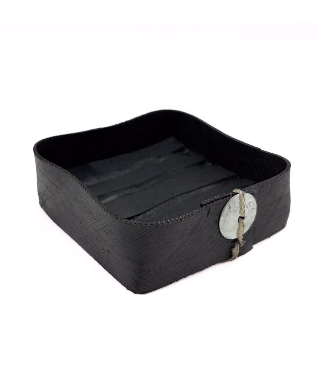 Zeepbakje vierkant 10x10cm gerecycled rubber