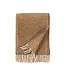 Plaid eco wool Curve caramel brown 200x130 cm