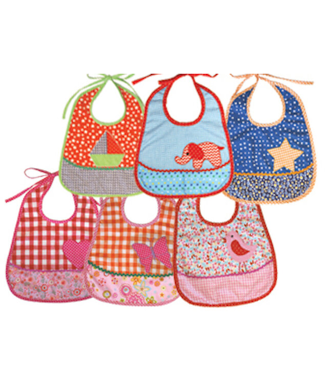 Slab baby rond katoen rood wit blauw met zeilboot