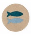 Coaster 20 cm round Beachlife with fish