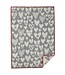 Klippan Crib blanket wool grey ecru with hearts 65x90 cm