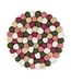 Felt coaster round coaster - Mistletoe Dreams -pink-green 20cm