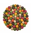 SjaalmetVerhaal Felt coaster round green-brown-orange D 20 cm