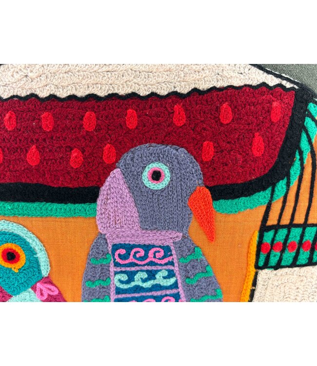 Pillow square Frida Kahlo 45x45cm - grey - multicolour