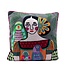 Pillow square Frida Kahlo 45x45cm - grey - multicolour