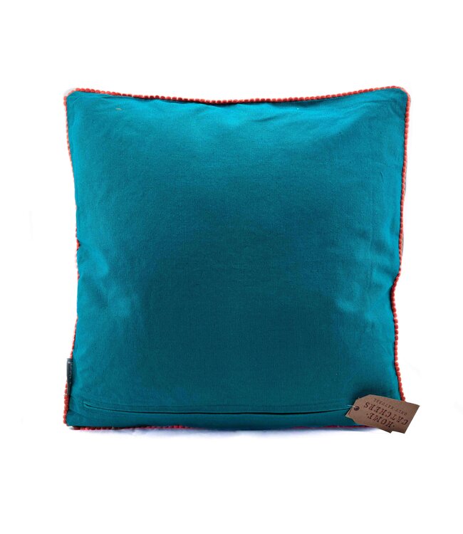 Pillow square Frida Kahlo 45x45cm - green - multicolour
