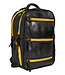 Rubber backpack H45xB33cm with yellow zippers