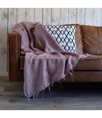 SjaalmetVerhaal Plaid 240 x 120 cm wol-look lila