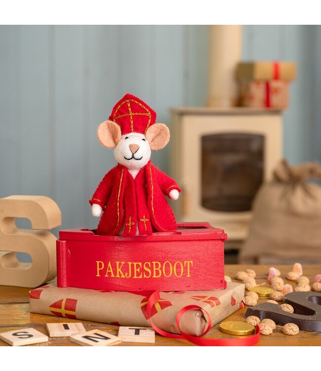 Felt Santa Claus - mouse 18 cm