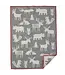 Crib blanket wool - grey ecru Forest -65x90cm
