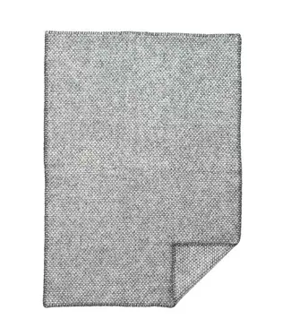 Klippan Wiegdeken eco wol Domino 90x65cm grijs-wit