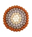Onderzetter vilt rond cognac bruin-grijs-wit D20 cm