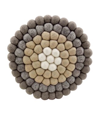 BeYoona Felt round coaster Iso Taupe 20 cm