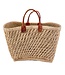 Gone Arty Straw bag date palm leave with leather handles