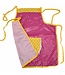 Apron plastic fuchsia with white dots
