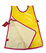 Painting apron plastic yellow with dots 44x35cm