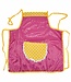 GlobalAffairs Kinderschortje plastic fuchsia met stippen