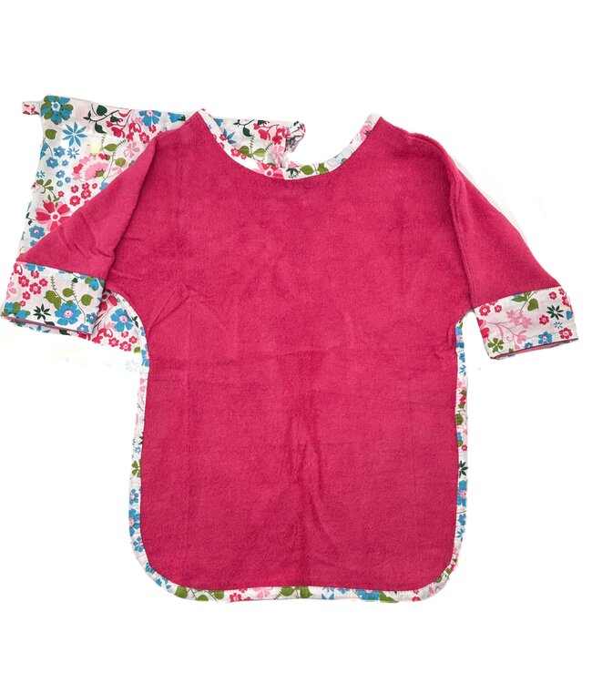Apron fuchsia terry cloth