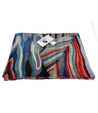 Siddharth Import Shawl silk - multicolour 200x70cm