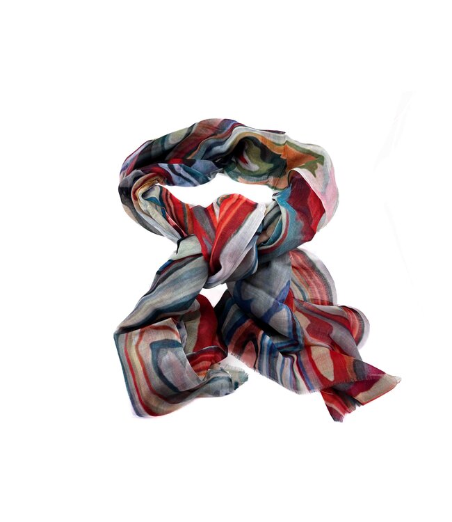 Shawl silk - multicolour 200x70cm
