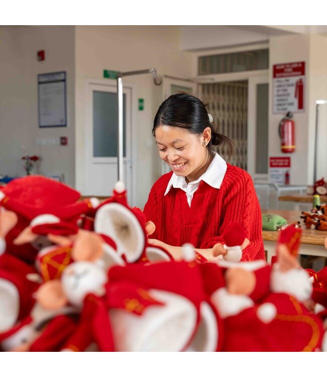 Felt Santa Claus - horse 18 cm