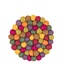 Felt coaster round 9 cm - Indian Summer