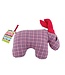 Global Affairs Donkey cuddle toy rattle blue red cotton - 19x12cm