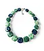 Necklace Kazuri Pitapat | Northern Lights - green - blue