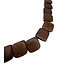 Ketting houten blokjes 2 cm - bruin