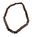 Ketting houten blokjes 2 cm - bruin