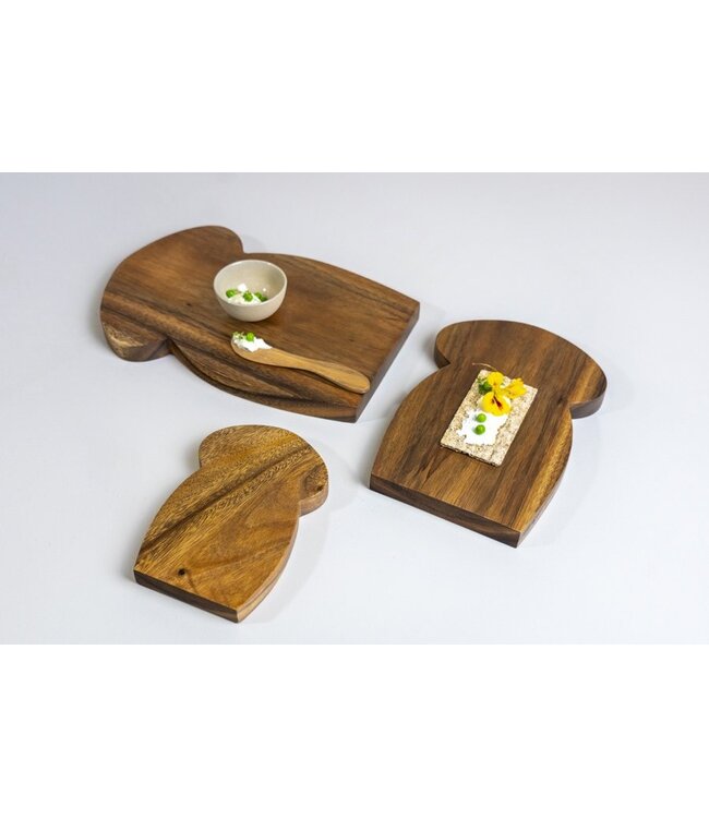 Houten snijplankje champignon 13x20cm