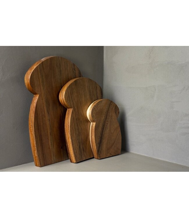 Wooden cutting board mushroom 13x20cm