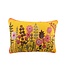 Only Natural Pillow crochet flowergarden yellow canvas - 35x50 cm