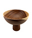High wooden fruit round bowl h20 x d25 cm