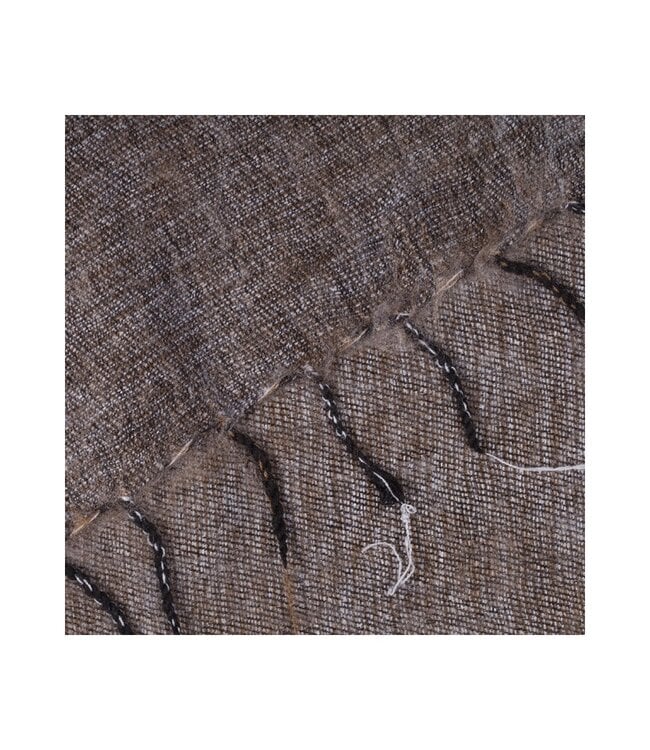 Scarf taupe - 140x30 cm (wool-look) cotton